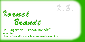 kornel brandt business card